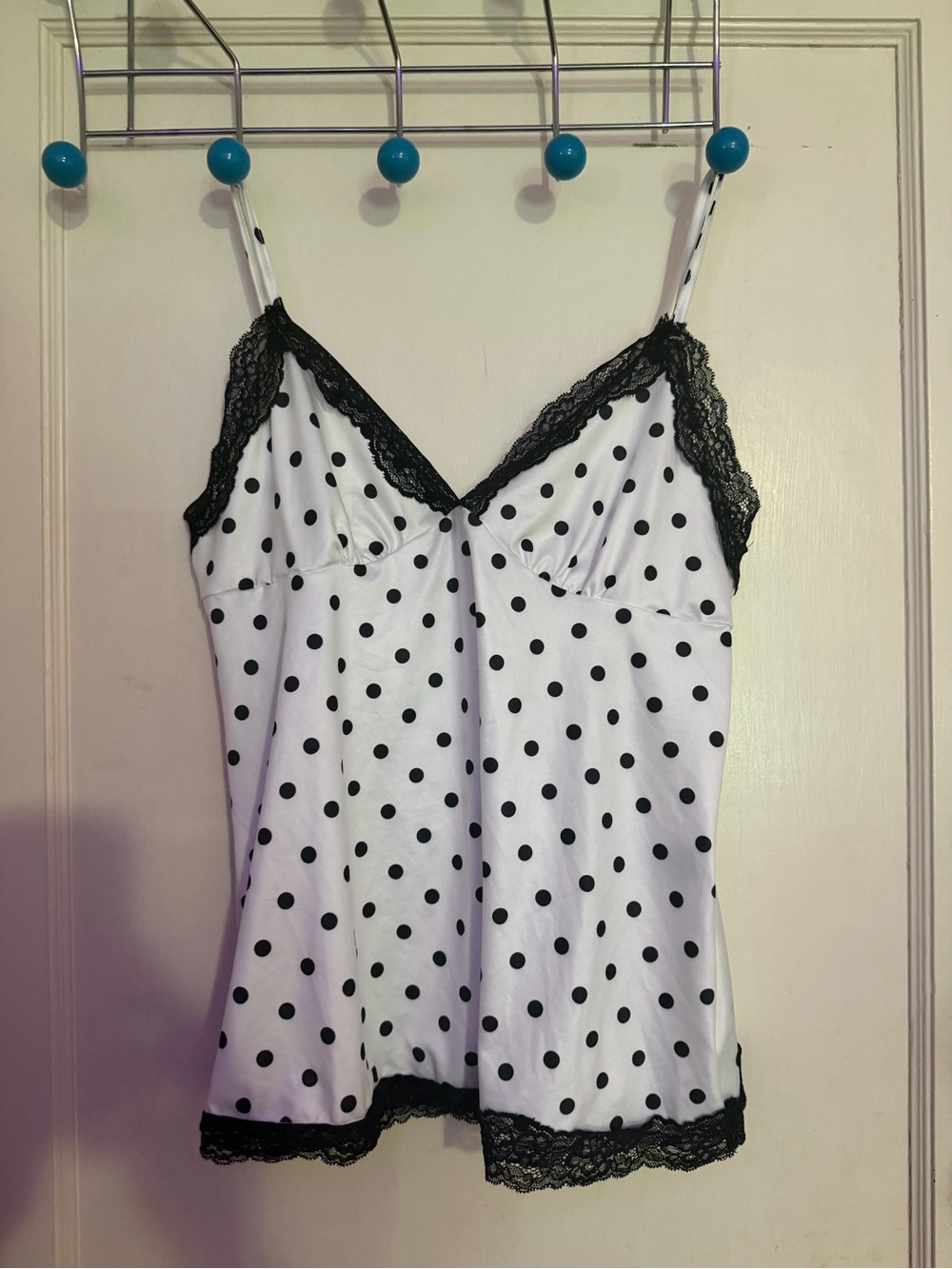 Black & White Polka Dot Lace Cami